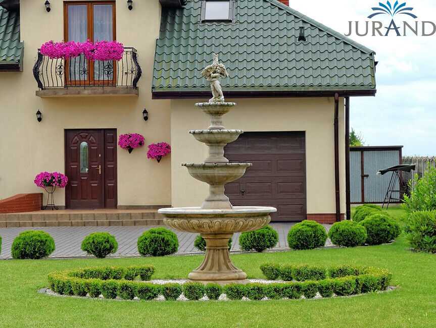 Springbrunnen Fontäne Fontaine Brunnen Wasserspiel Römische Garten Deko Neu 1087