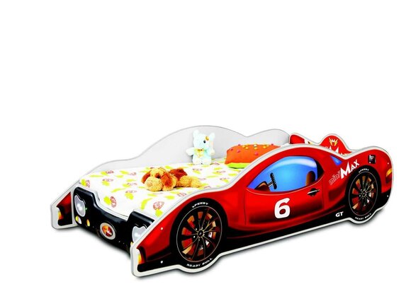 Modernes Rotes Kinderbett Autobett Luxus Design Kinderzimmer Möbel Holz