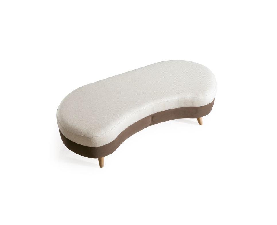 Weißer Fußhocker Pouf Hocker Ottomane Beistellhocker Wohnzimmer Möbel