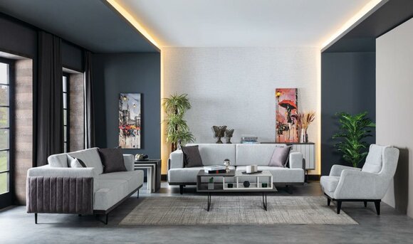Wohnzimmer Sofagarnitur 331 Sitzer Couchtisch Beistelltisch 5tlg Modern