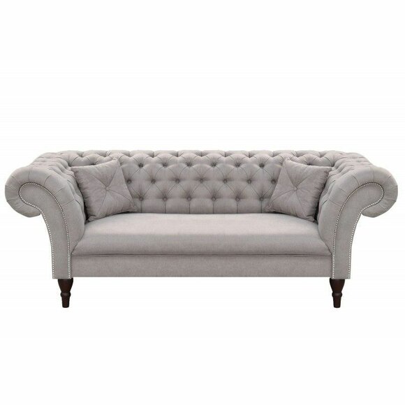 Chesterfield Sofagarnitur 3+2 Couch Sofa Polster Design Leder Stoff Garnituren