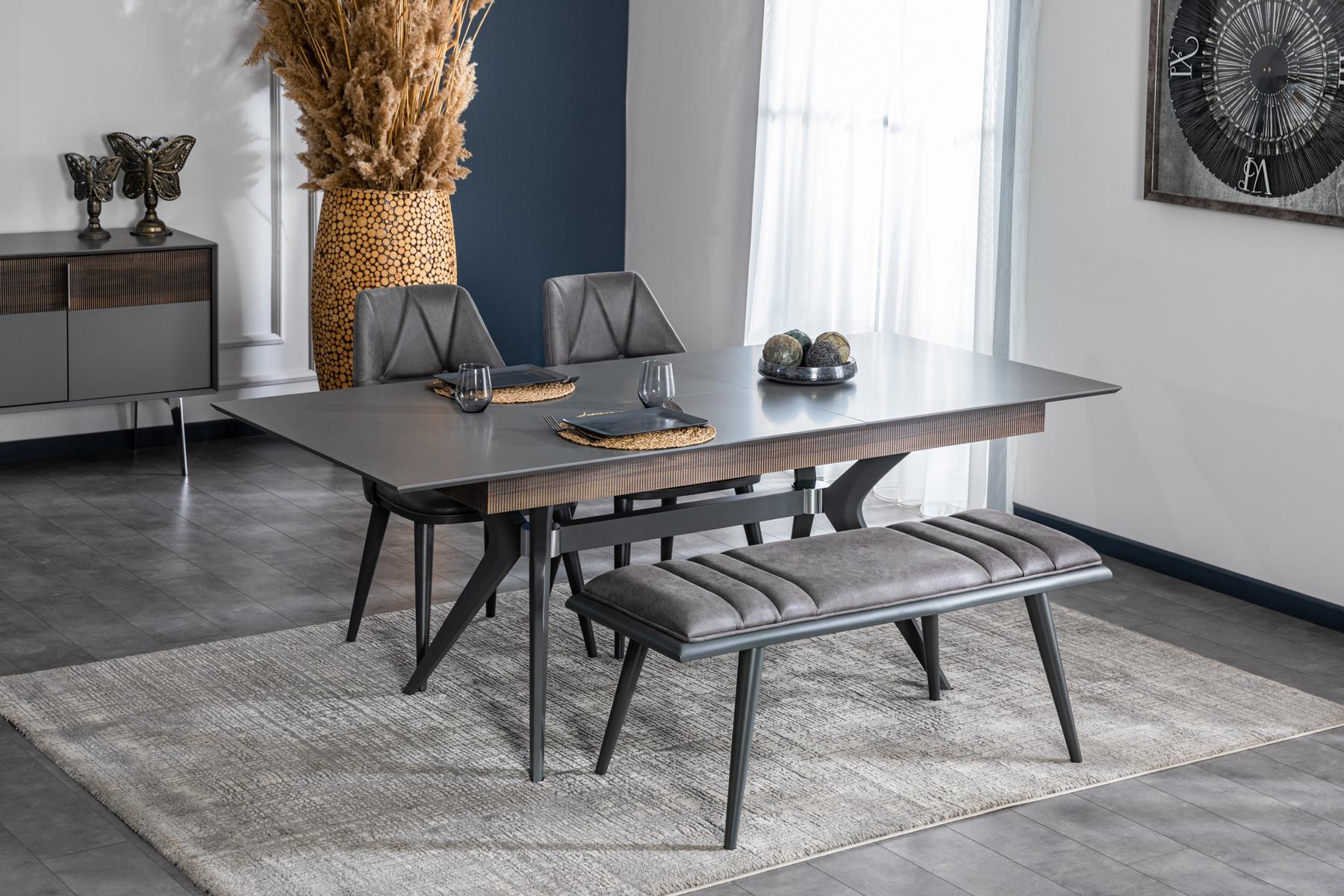 Esszimmer Set Tisch 4 x Stühle Bank Esstisch Essgarnitur Set 6tlg