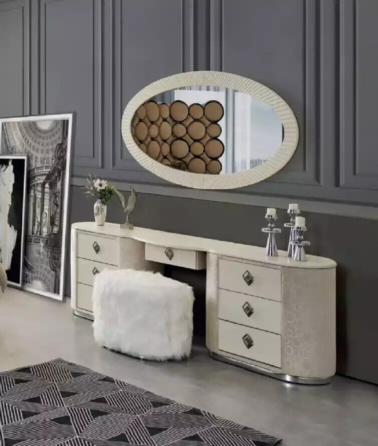 Schminktisch Set Konsole Spiegel Schlafzimmer Möbel Hocker