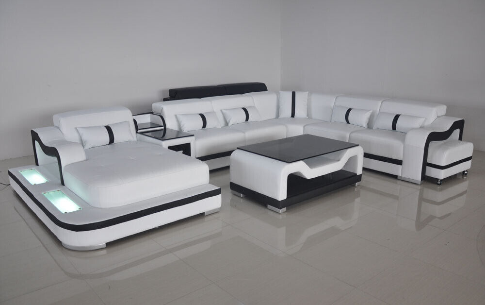 Design Modern Sofa Couch Ecksofa Polster Neu Wohnlandschaft U-Form