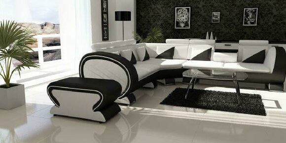 Designer Ecksofa Wohnlandschaft Sofa + USB Polster Garnitur Lounge Sofas Couchen