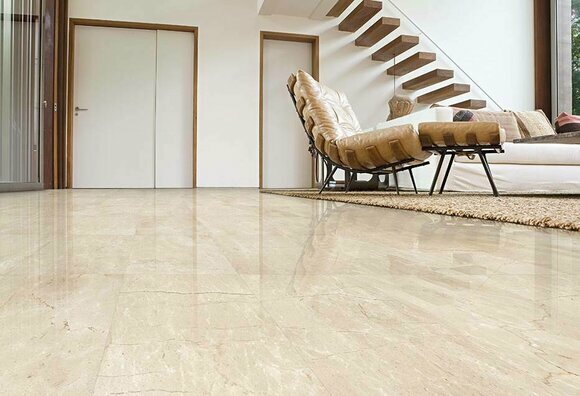 30x60 5m² Marmor Boden Naturstein Boden Belag Fliesen Crema Marfil Fliese Neu