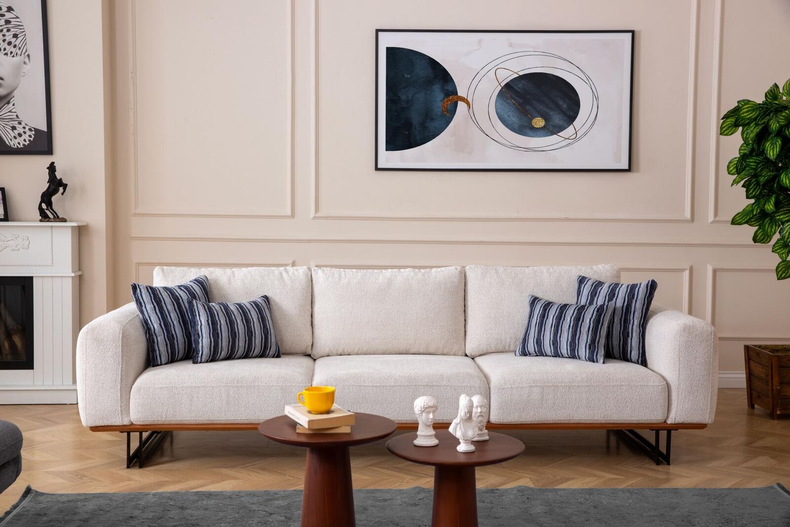 White 4 seater sofa discount