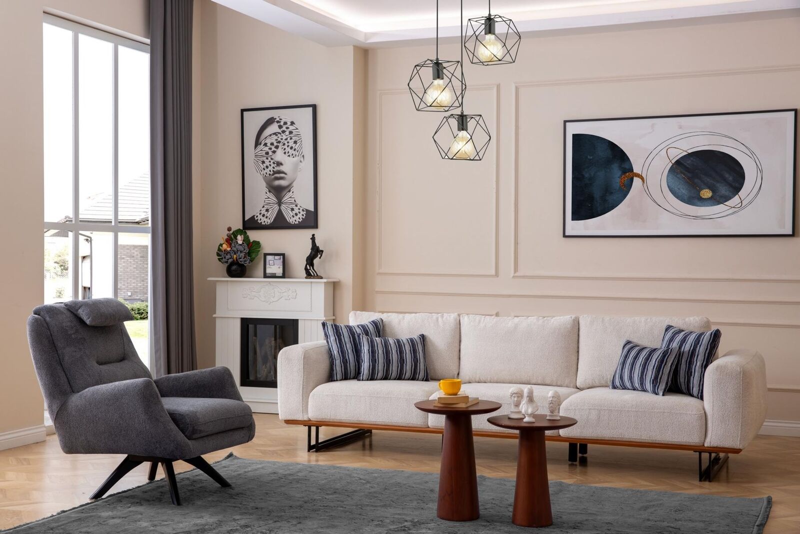 Luxus Wohnzimmer Set 2tlg. Design Sofagarnitur 4+1 Sitzer Couchen Möbel