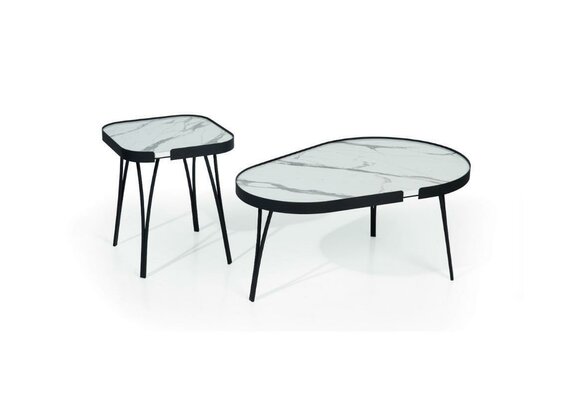 Moderner Couchtisch 2x für Wohnzimmer Luxur Möbel Schwarz neuer Möbel