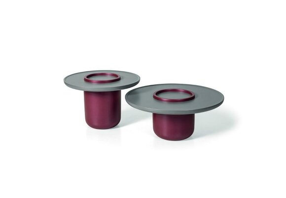 Wohnzimmer 2x Couchtisch Tisch Luxus Design Möbel violett Tische 2tlg