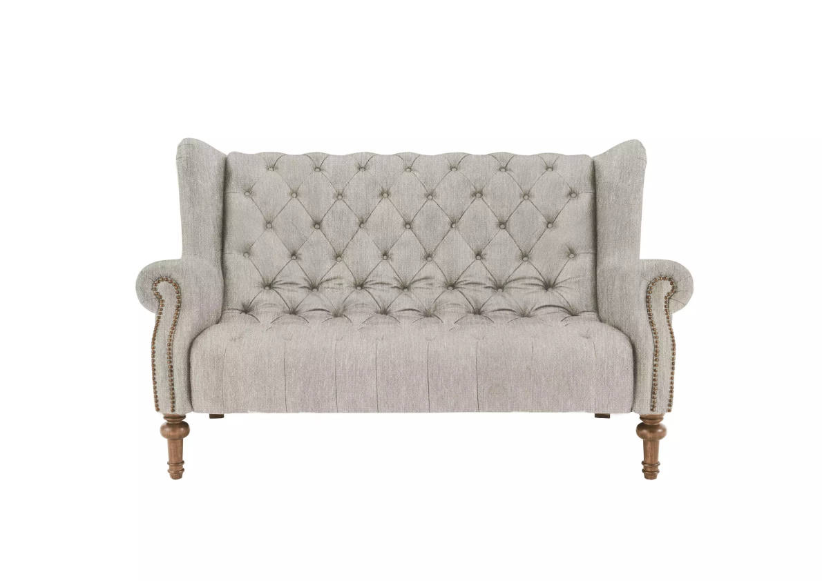 Chesterfield Sofa Couch Polster Stoff Couchen Polster Garnitur 2 Sitzers