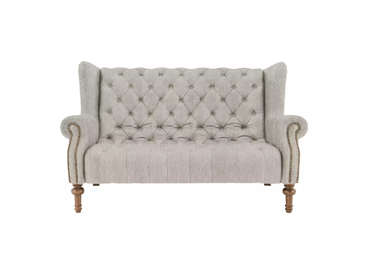 Chesterfield Sofa Couch Polster Stoff Couchen Polster Garnitur 2 Sitzers