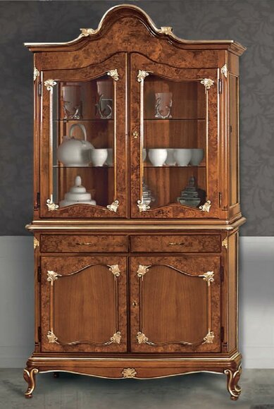 Vitrinen Glas Schrank Schränke Regal Holz Vitrine Design Modern Wohnzimmer Neu