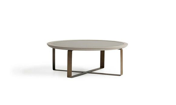 Couchtisch Modern Beistelltisch Kaffeetisch Sofatisch Beige Metall