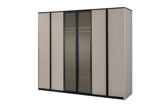 Schrank Kleiderschrank Garderobenschrank Moderne Holzschrank Grau