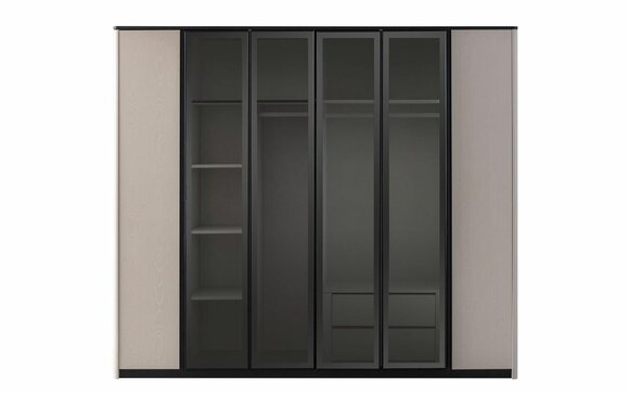 Kleiderschrank Garderobenschrank Schrank Moderne Holzschrank Grau