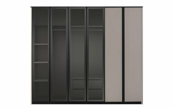 Holzschrank Schrank Kleiderschrank Garderobenschrank Moderne Grau