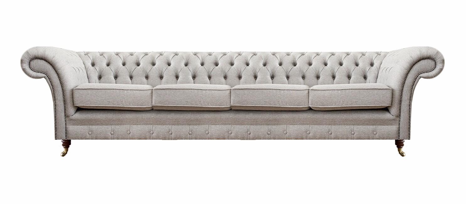 Luxus Neu Chesterfield Sofa Viersitzer Couch Polstermöbel Textil Wohnzimmer