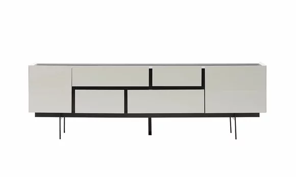 Luxus rtv Lowboard tv Ständer Sideboard Wohnzimmer Holz Weiß Modern