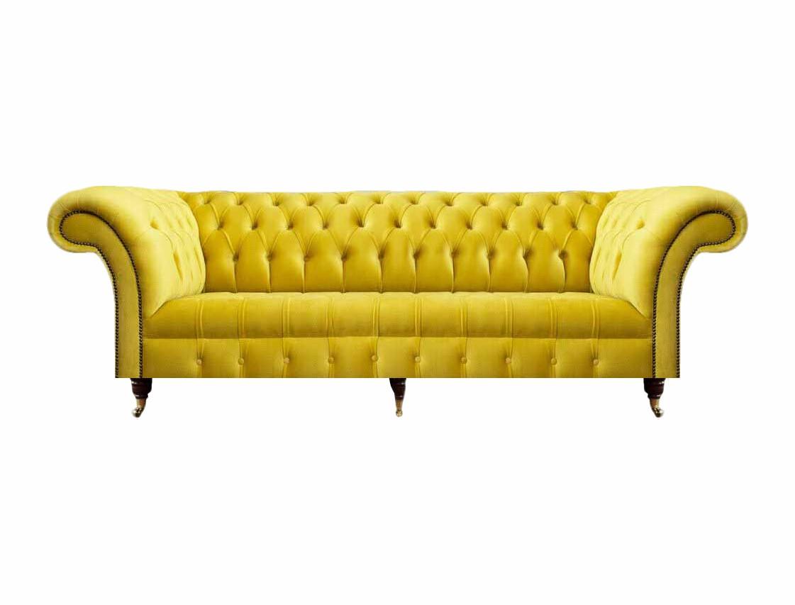 Design Modern Textil Sofa Dreisitze Couch Möbel Chesterfield Einrichtung