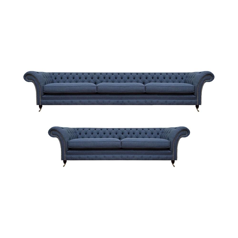 Wohnzimmer 2x Sofas Komplett Möbel Sofagarnitur Design Einrichtung Chesterfield