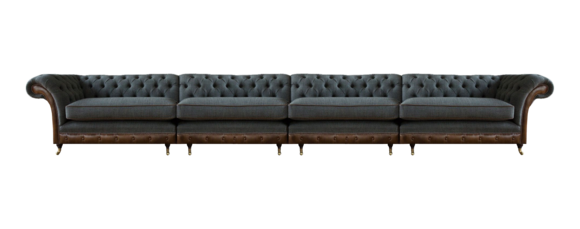 Designer Graue Chesterfield Couch Klassisch Sofa Polstercouchen Möbel