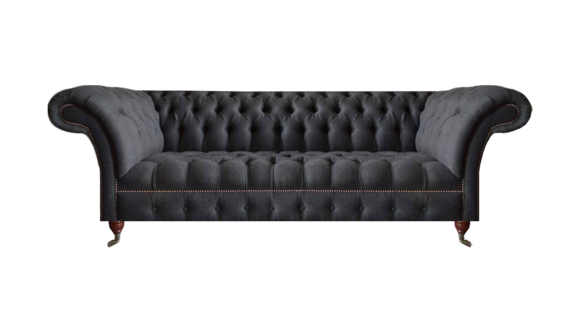 Chesterfield Schwarzes Polstersofa Wohnzimmer Möbel Textil Sitzmöbel