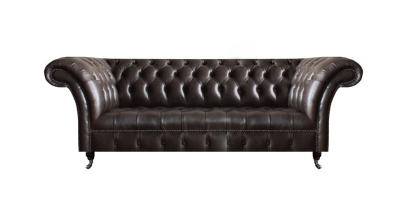 Chesterfield Ledermöbel Luxuriöser Dreisitzer Wohnzimmer Edle Couchen