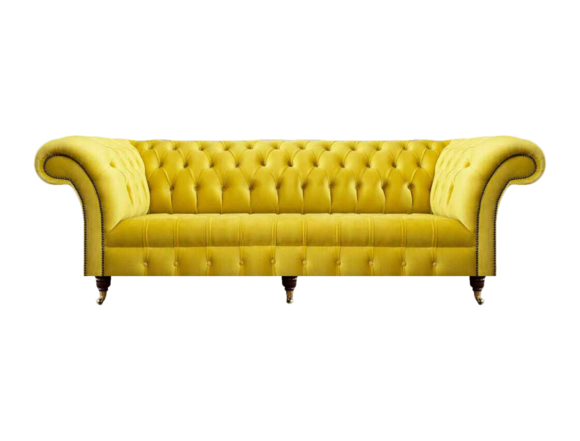 Edle Chesterfield Sitzmöbel Designer Wohnzimmer Polster Textilcouchen