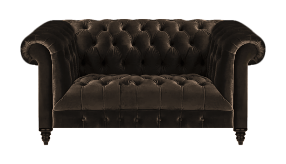 Chesterfield Exklusive Braune Couch Moderner Zweisitzer Polster Möbel