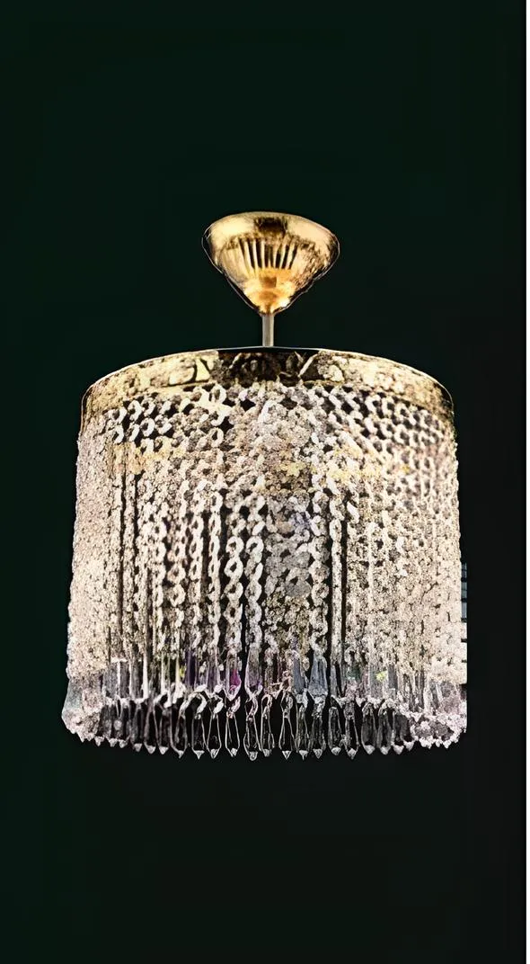 Deckenlampe Deckenleuchter Kronleuchter Gold Lüster Kristall Lampe