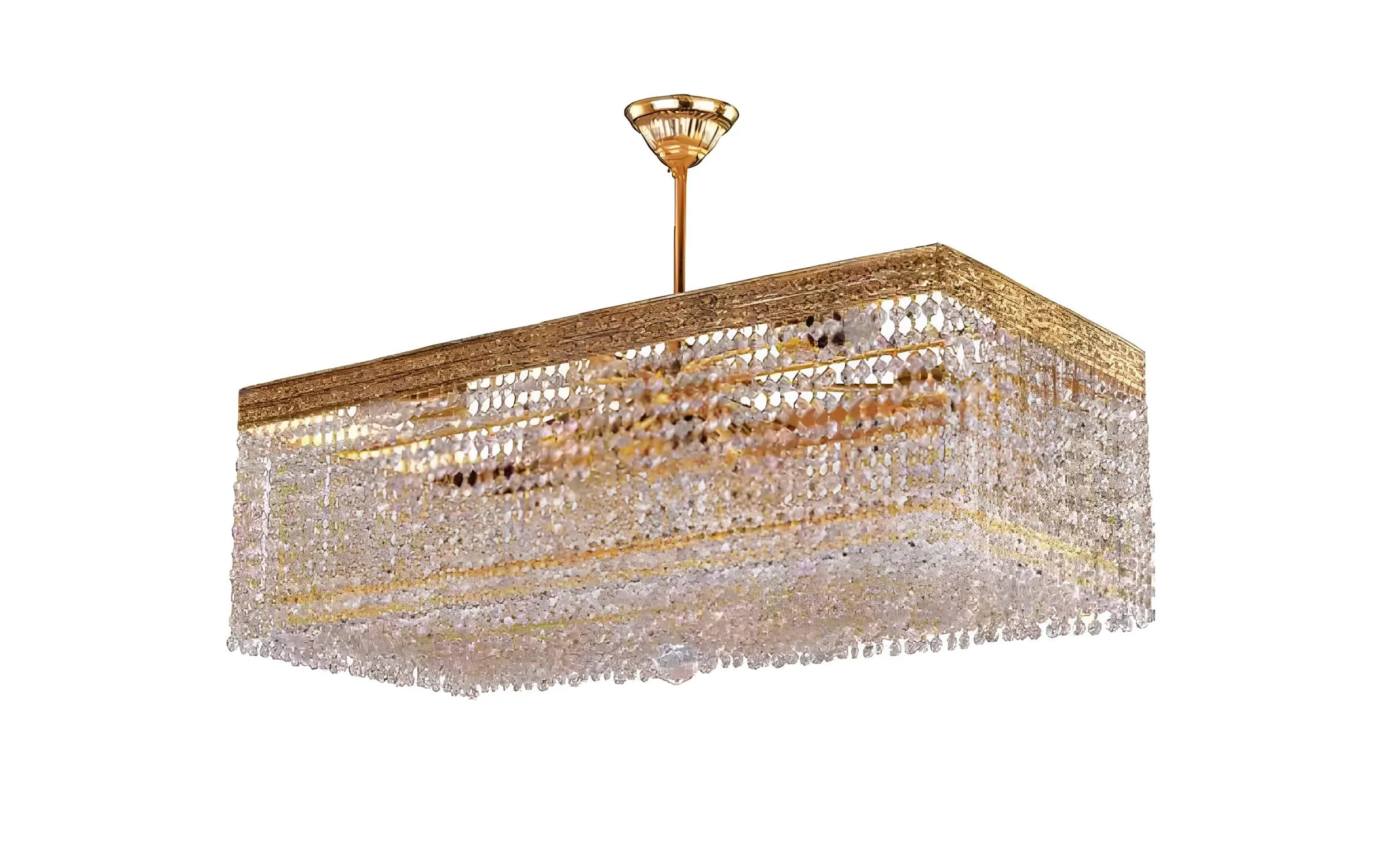 Luxus Lüster Deckenleuchter Kronleuchter Deckenlampe Gold Kristall Lampe