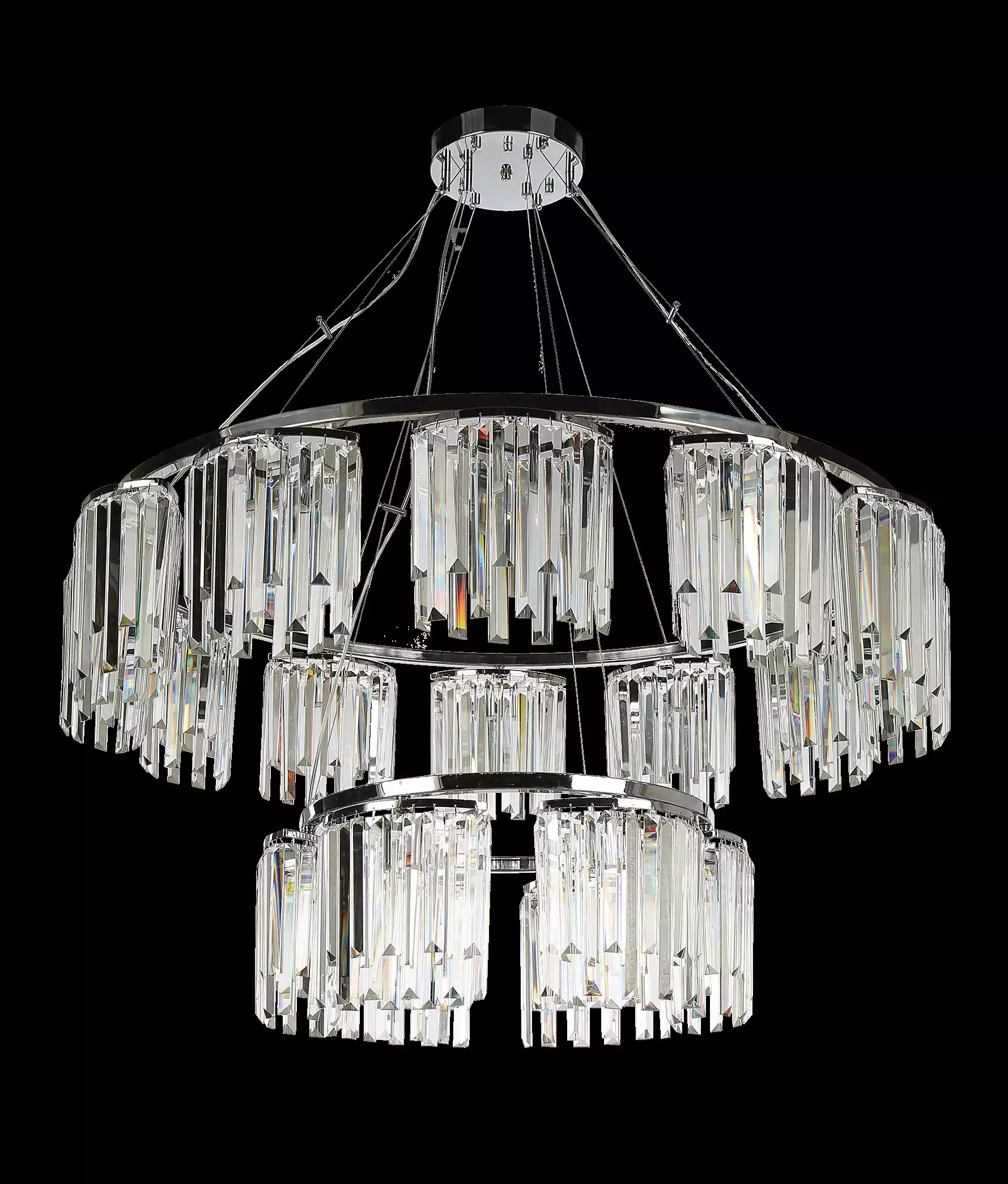 Kronleuchter Deckenleuchte Moderne Runde Lampe Kristall Design Leuchten
