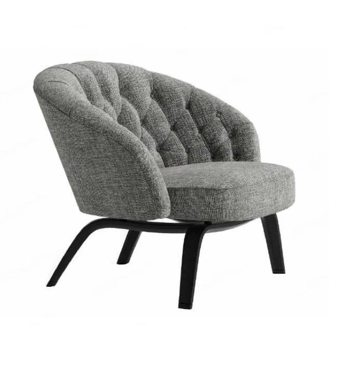 Stilvolle Polsterung aus Massivholz mit Nähten in Charcoal Chesterfield