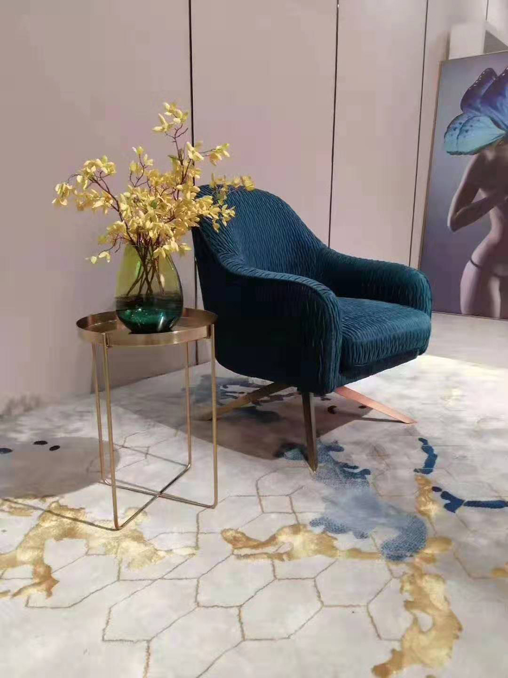 Sessel Club Lounge Designer Lehn Stuhl Polster Sofa 1 Sitzer Fernseh Stoff Neu