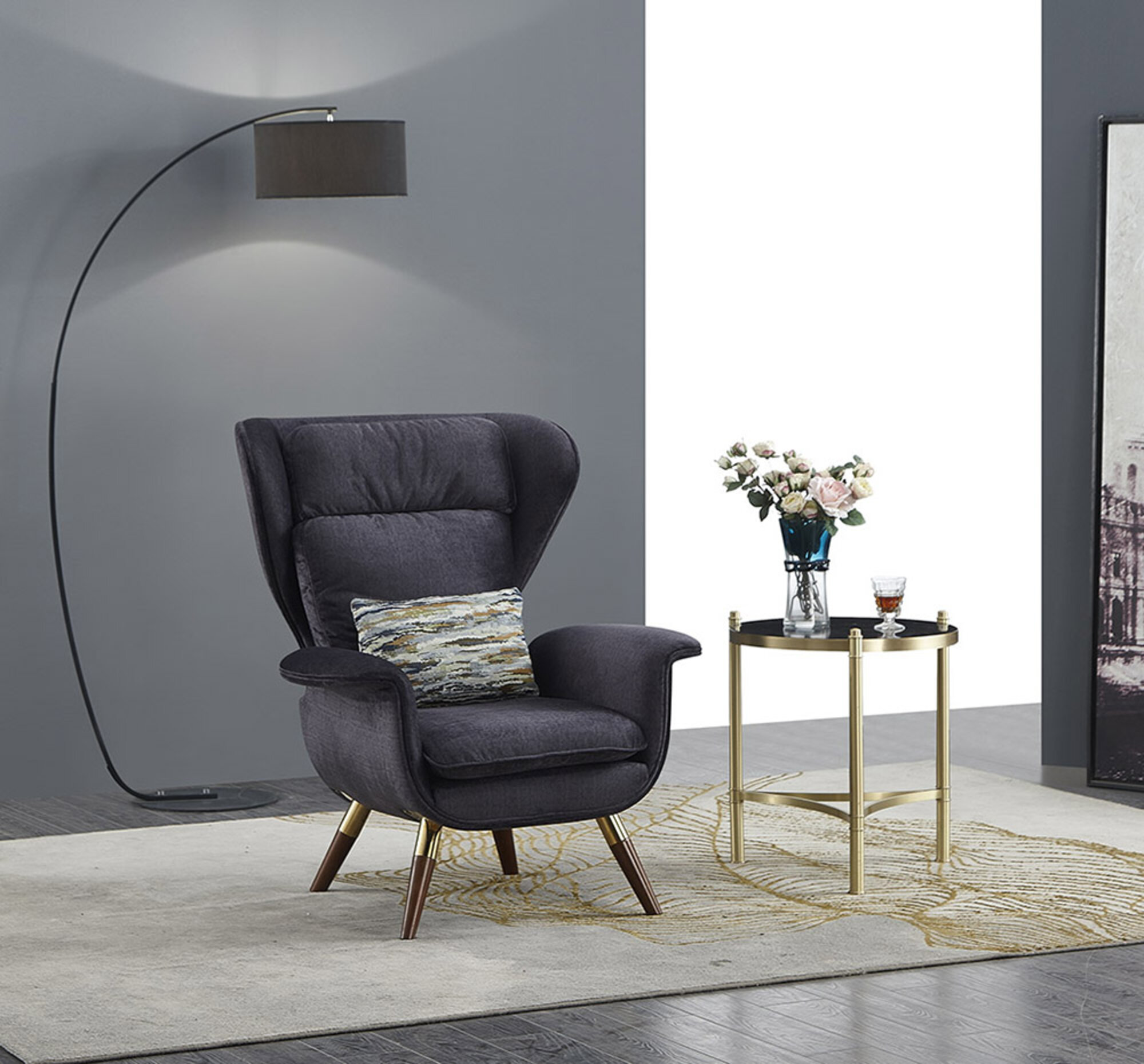 Sessel Design Couch Sofa Sitzer Luxus Ohren Sitz Relax Leder Lounge Club Polster