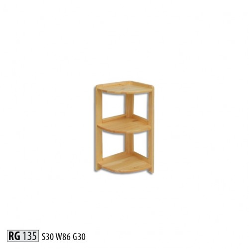 Eckregal Massive Holz Regale Aufbewahrung Schrank Massiv Möbel 30x30x86cm Neu