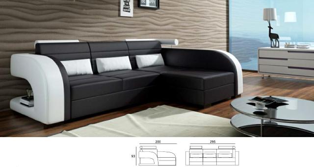 Leder Sofa Polster Couch Ecksofa Wohnlandschaft Polsterecke Couch Sofa Bergamo