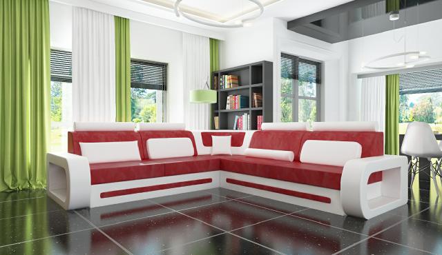Sofa Wohnlandschaft Bett & Kasten Ecksofa Schlafsofa Stoff Eck Textil Couch !!!