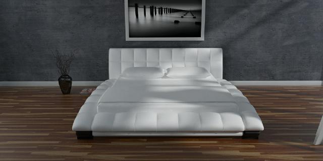 Wasserbett Bett Betten Komplett Lederbett Polsterbett mit Matratze Neu SANTANA
