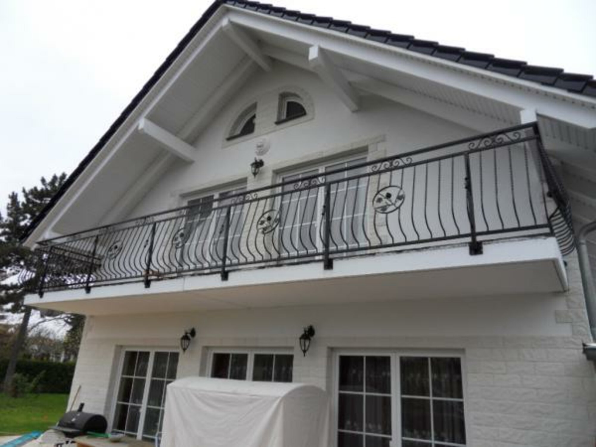 Klassische Geländer Handgefertigte Balkon Treppen Schmiedezaun Zaun 1lfm #340