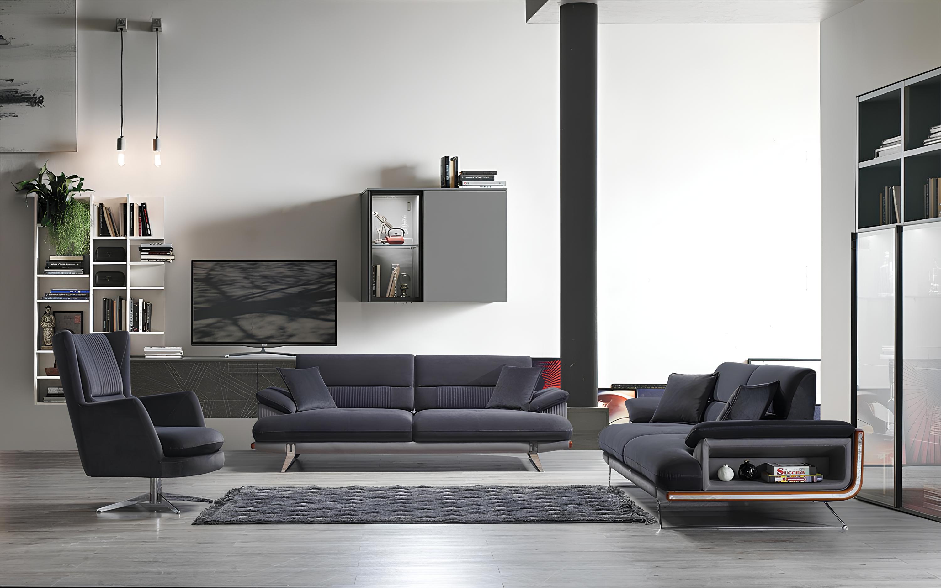 Sofagarnitur Wohnzimmer 2x Sofa Dreisitzer Couch Polstermöbel Luxus Einrichtung