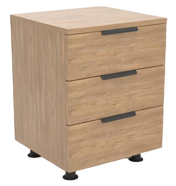 Schrank Kommode mit 3 Schubladen Ablageschrank Wohnzimmer Büro Beige