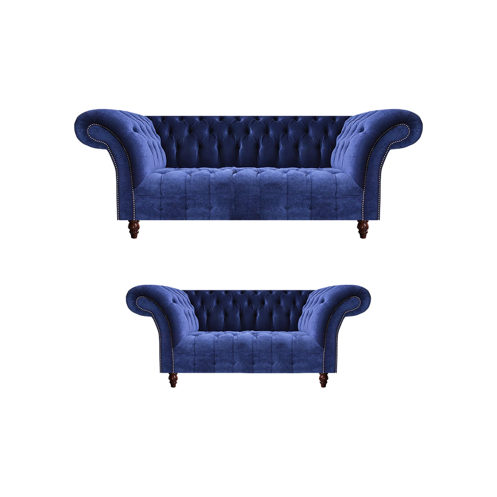 Wohnzimmer Sofagarnitur 2tlg Moderne Sitzgruppe 2x Sofas Chesterfield