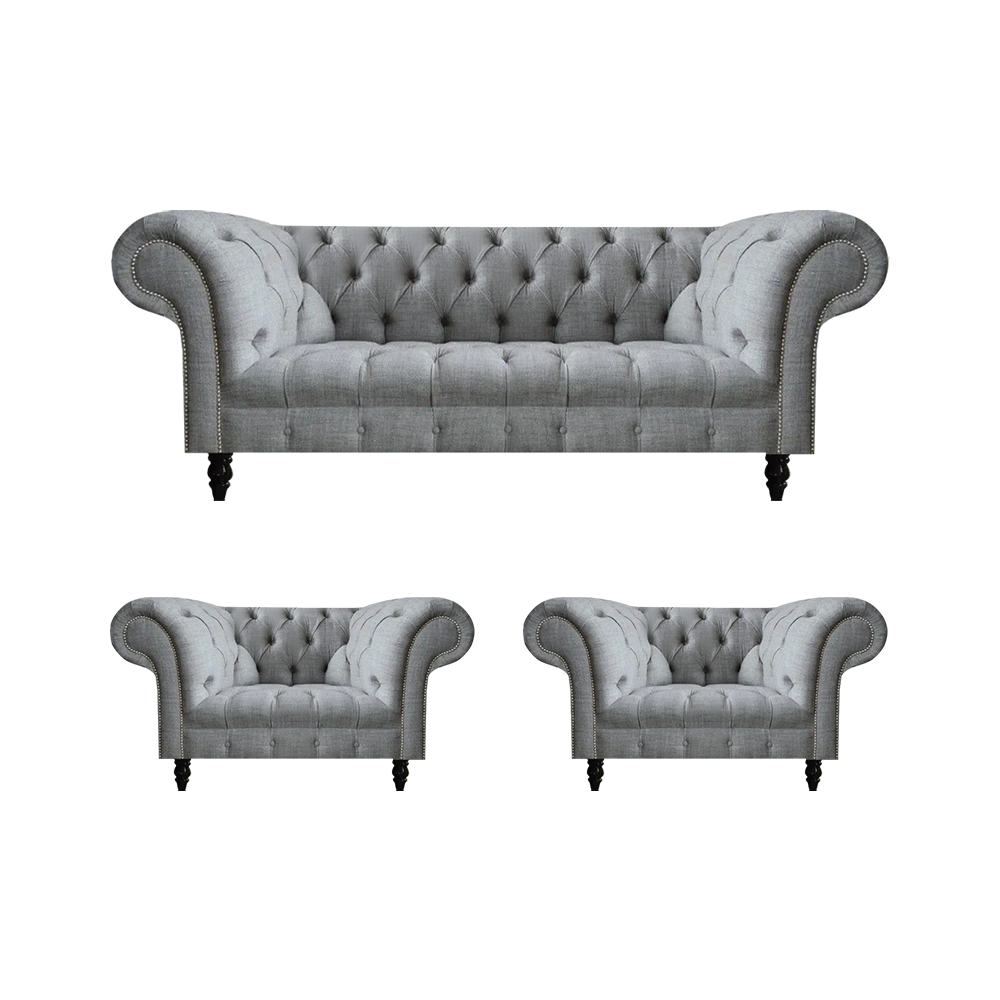 Luxus Möbel Sofagarnitur Couch Polster 3+1+1 Textil Sofa Set Garnitur