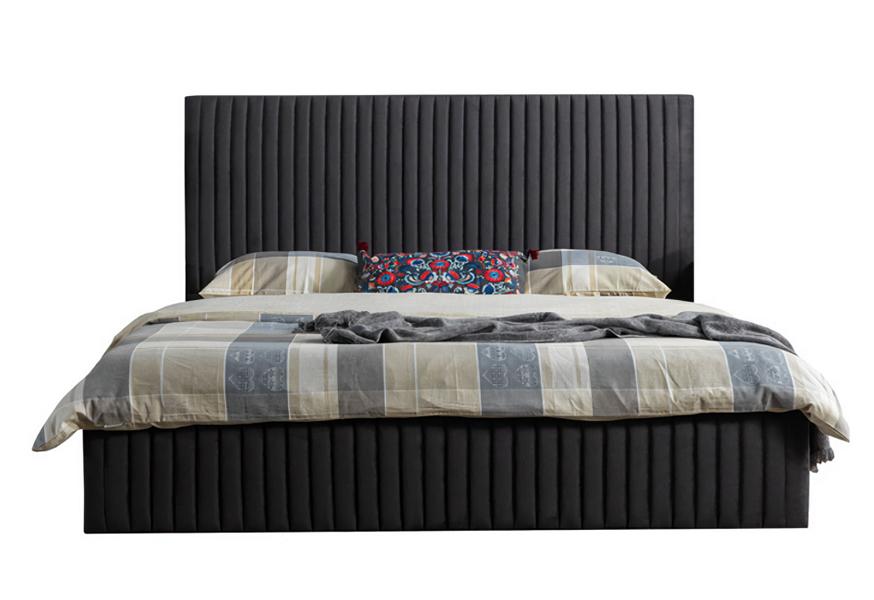 Modernes Polsterbett Bett Betten Ehebett Bettgestell Doppelbett 180x200 Schwarz