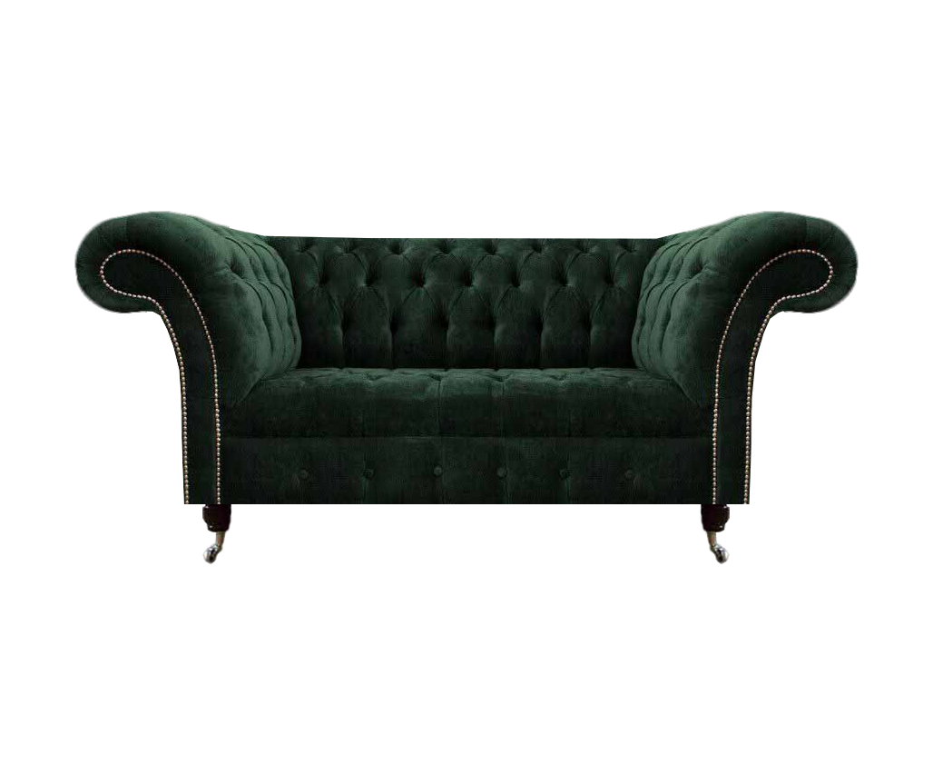 Modern Designer Polstermöbel Zweisitzer Sofa Couch Textil Chesterfield