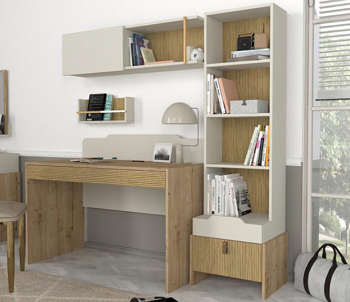 Jugendzimmer Set Schreibtisch Bücherregal Kinderzimmer Komplett Moderne 2tlg