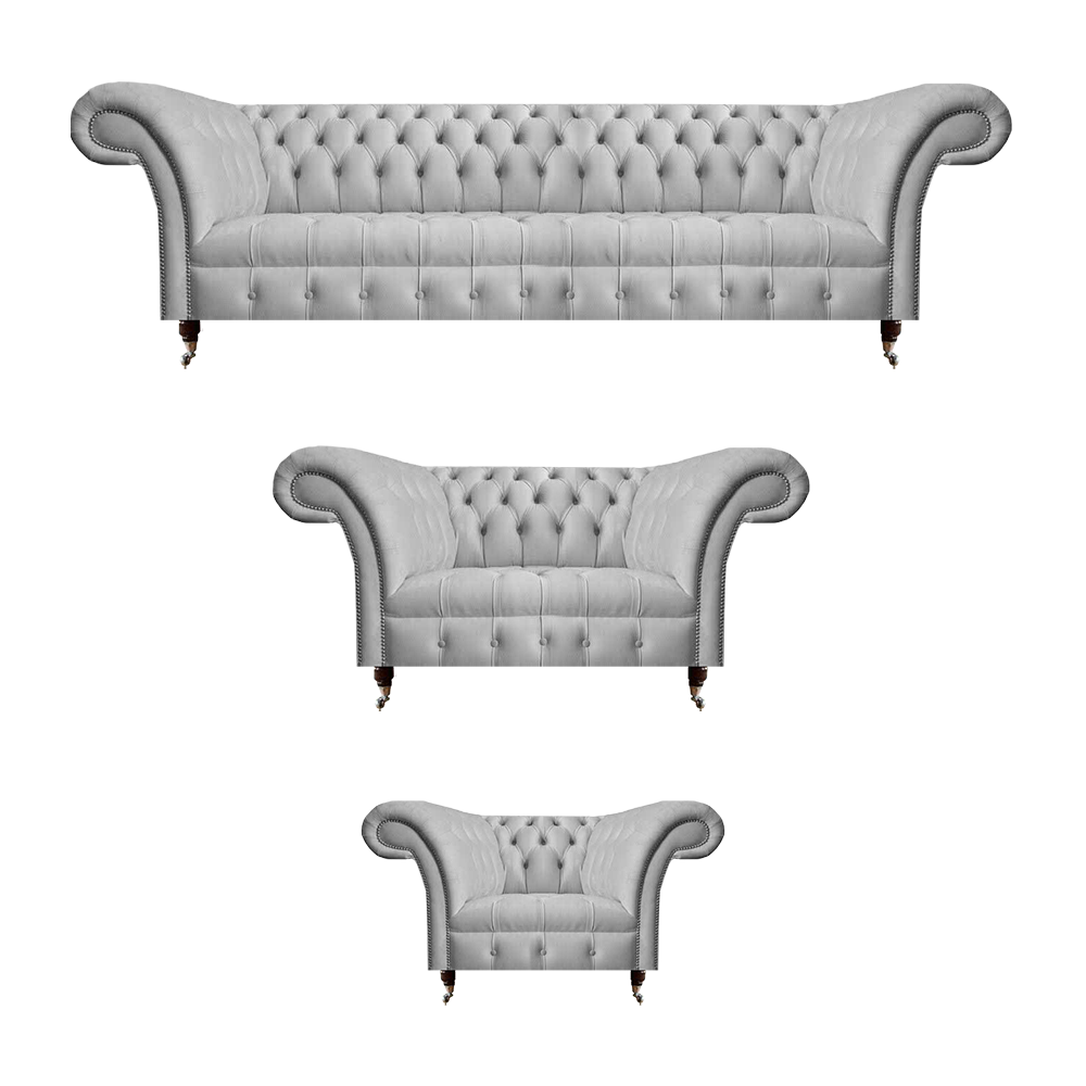 Sofagarnitur 3tlg Textil Möbel Wohnzimmer Set 4+2+1 Moderne Chesterfield
