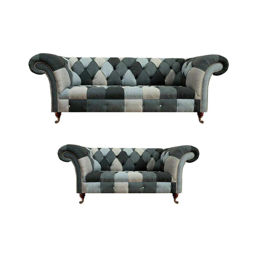 Mehrfarbig Sofa Komplett 2x Sofas Polstermöbel Einrichtung Chesterfield